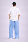 Indian Hawk Men's Relaxed Fit Light Blue Casual Cotton Joggers