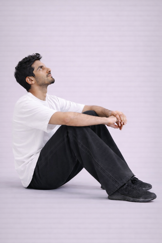 Indian Hawk Men’s Relaxed Fit Black Cotton Blend Casual Joggers