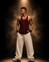 Lifted Deepcut Cotton Gym Tank Top - Maroon (Men)