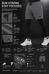 Rush Nylon Running Shorts - Grey (Men)