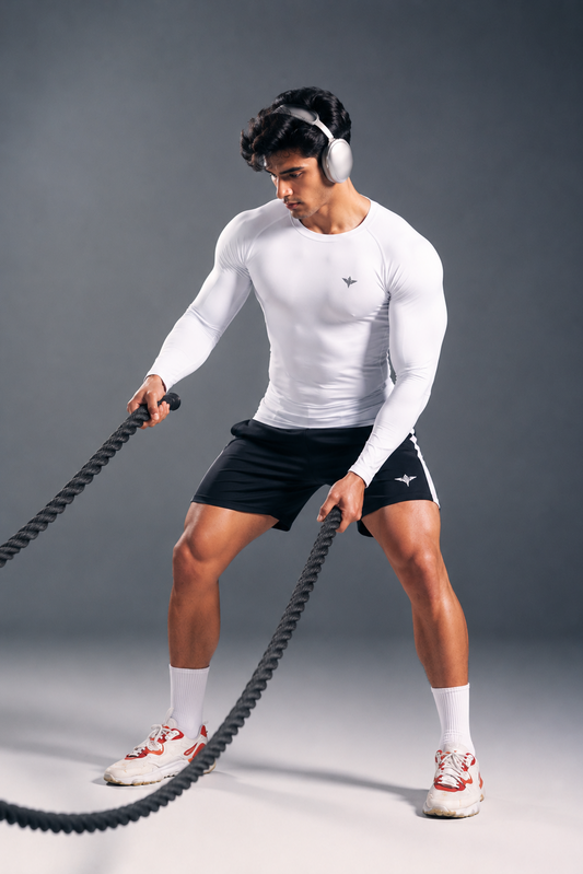 Nova Full Sleeve Compression T-Shirt - White (Men)
