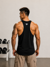 Lifted Deepcut Cotton Gym Tank Top - Black (Men)
