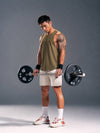 Lifted Deepcut Cotton Gym Tank Top - Olive Green (Men)