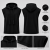 Rage sleeveless oversized cotton hoodie - Black (Men)