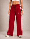 Evo Relaxed Fit Cotton Track Pants - Red (Women)