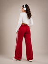 Evo Relaxed Fit Cotton Track Pants - Red (Women)