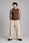 Dripz Sleeveless Cotton T-Shirt - Brown (Men)