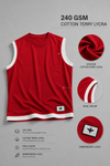 Dripz Sleeveless Cotton T-Shirt - Red (Men)