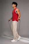 Dripz Sleeveless Cotton T-Shirt - Red (Men)