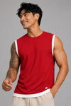 Dripz Sleeveless Cotton T-Shirt - Red (Men)