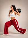 Evo Relaxed Fit Cotton Track Pants - Red (Women)