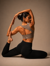 Aroma Asymmetrical Nylon Sports Bra - Grey (Women)