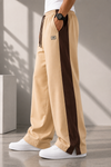 Burn Relaxed Fit Cotton Track Pants - Beige (Men)