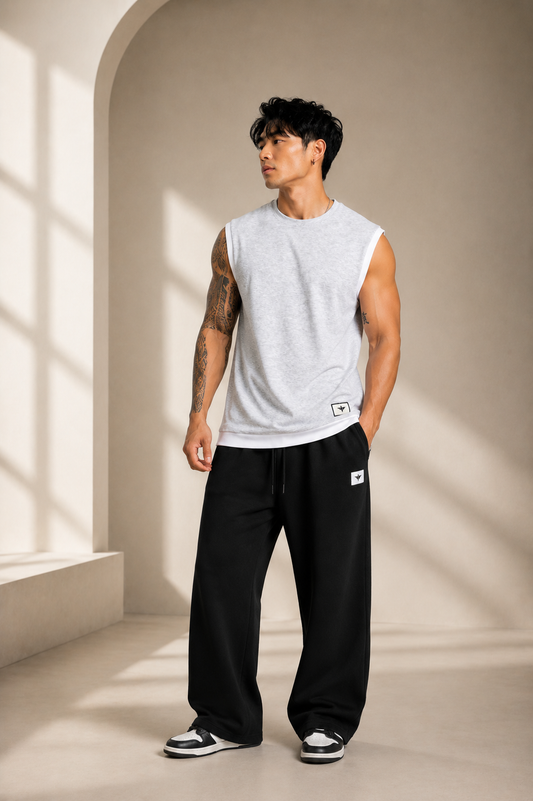 Dripz Sleeveless Cotton T-Shirt - Grey (Men)