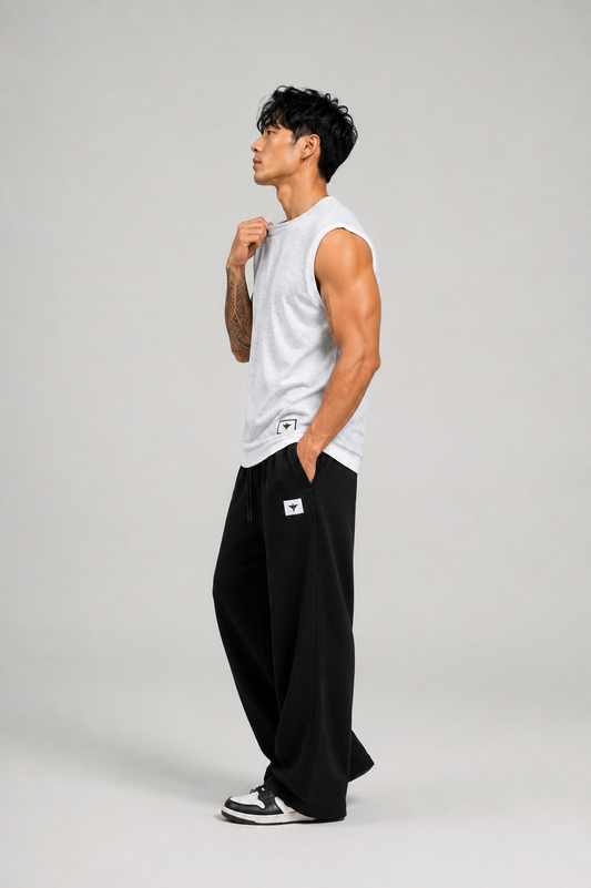 Dripz Sleeveless Cotton T-Shirt - Grey (Men)