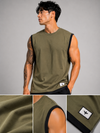 Dripz Sleeveless Cotton T-Shirt - Olive Green (Men)