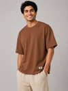 Cosmo Oversized Cotton T-Shirt - Brown (Men)