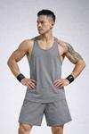 Lifted Deepcut Cotton Gym Tank - Grey (Men)
