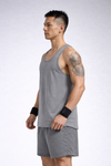 Lifted Deepcut Cotton Gym Tank - Grey (Men)