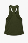 Lifted Deepcut Cotton Gym Tank Top - Olive Green (Men)