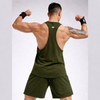 Lifted Deepcut Cotton Gym Tank Top - Olive Green (Men)