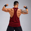 Lifted Deepcut Cotton Gym Tank Top - Maroon (Men)