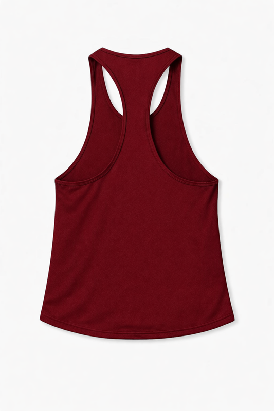 Lifted Deepcut Cotton Gym Tank Top - Maroon (Men)