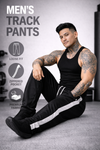 Valor Relaxed Fit Cotton Track Pants - Black (Men)