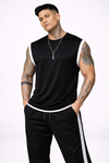 Dripz Sleeveless Cotton T-Shirt - Black (Men)