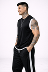 Dripz Sleeveless Cotton T-Shirt - Black (Men)