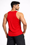 Aster Slim Fit Nylon Gym Tank - Red (Men)