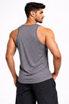 Aster Slim Fit Nylon Gym Tank - Grey (Men)