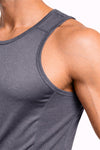 Aster Slim Fit Nylon Gym Tank - Grey (Men)