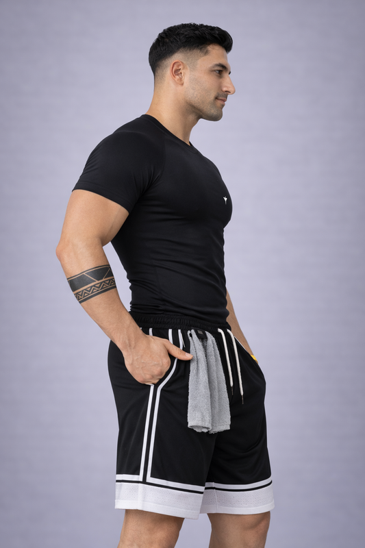 Indian Hawk Men’s Black Training Sports Shorts Breathable