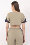 Women's Color Block Crop Top