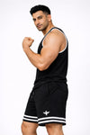 Hype Relaxed Fit Cotton Shorts - Black (Men)