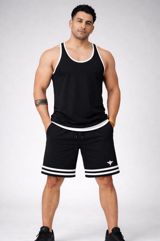 INDIAN HAWK Men’s Black Athletic Training Shorts