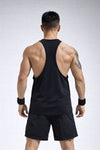 Lifted Deepcut Cotton Gym Tank Top - Black (Men)