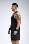 Lifted Deepcut Cotton Gym Tank Top - Black (Men)