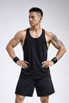 Lifted Deepcut Cotton Gym Tank Top - Black (Men)