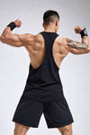 Lifted Deepcut Cotton Gym Tank Top - Black (Men)