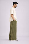 Lift Relaxed Fit Cotton Track Pants - Olive Green (Men)