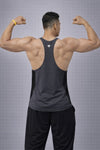 Force Deepcut Cotton Stringer Tank - Black & Charcoal (Men)