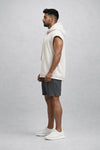 Rage sleeveless oversized cotton hoodie - Off-White (Men)
