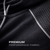 Shadow Sleeveless Cotton Sports Hoodie - Black (Men)